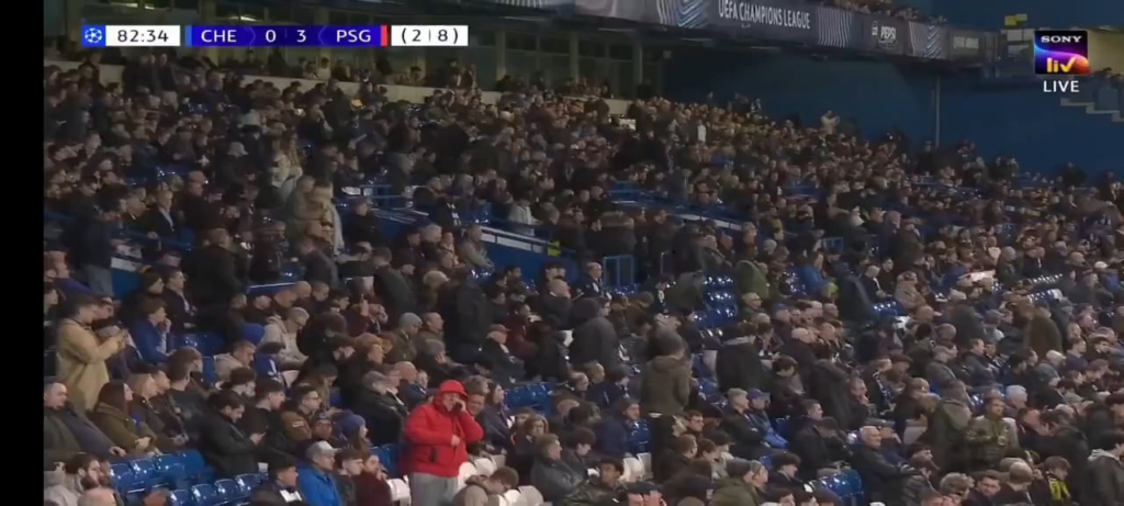 Look at all the loyal fans supporting their club!