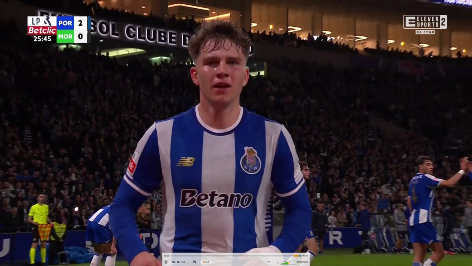 Golo do Oskar contra o Moreirense com comentário polaco