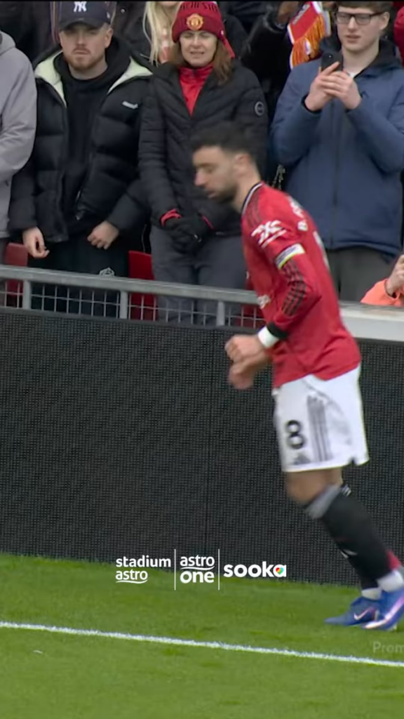 Bruno Fernandes's Close-up Reaction for Each Assists Today