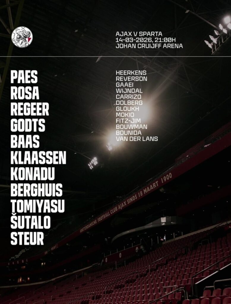 AFC Ajax - Sparta Rotterdam [Match Thread]