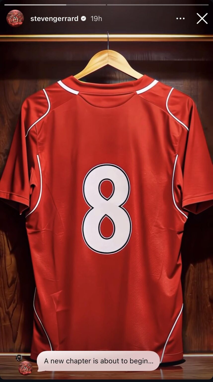 From Gerrard's IG: "A new chapter is about to begin..." Is he coming in?