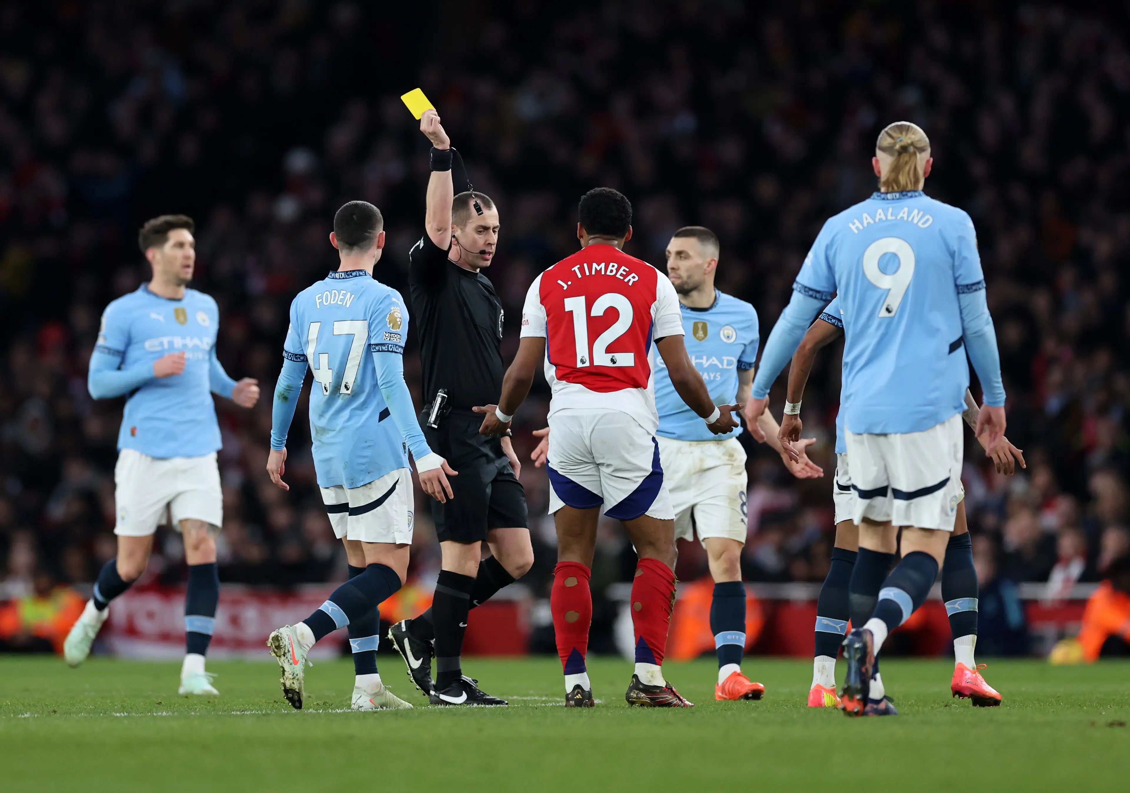 Peter Bankes took charge of Arsenal vs. Manchester City last season. Image: Getty 