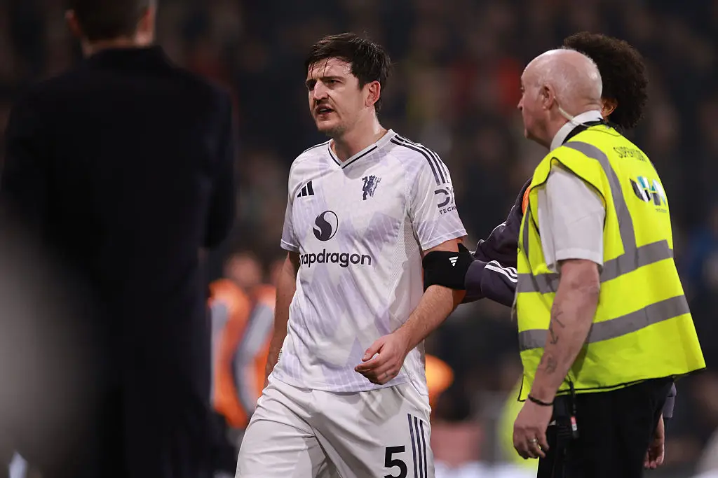 Harry Maguire was sent off against Bournemouth (Credit:Getty)