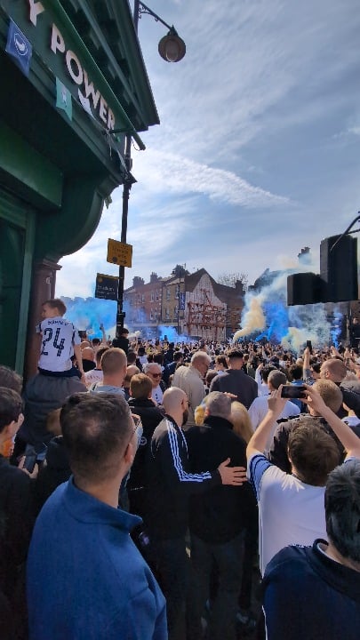 Scenes as the team came in