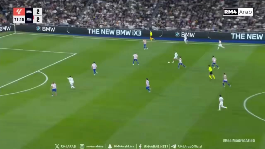 Pay close attention to how Mbappè’s run opens up the space for Vinícius