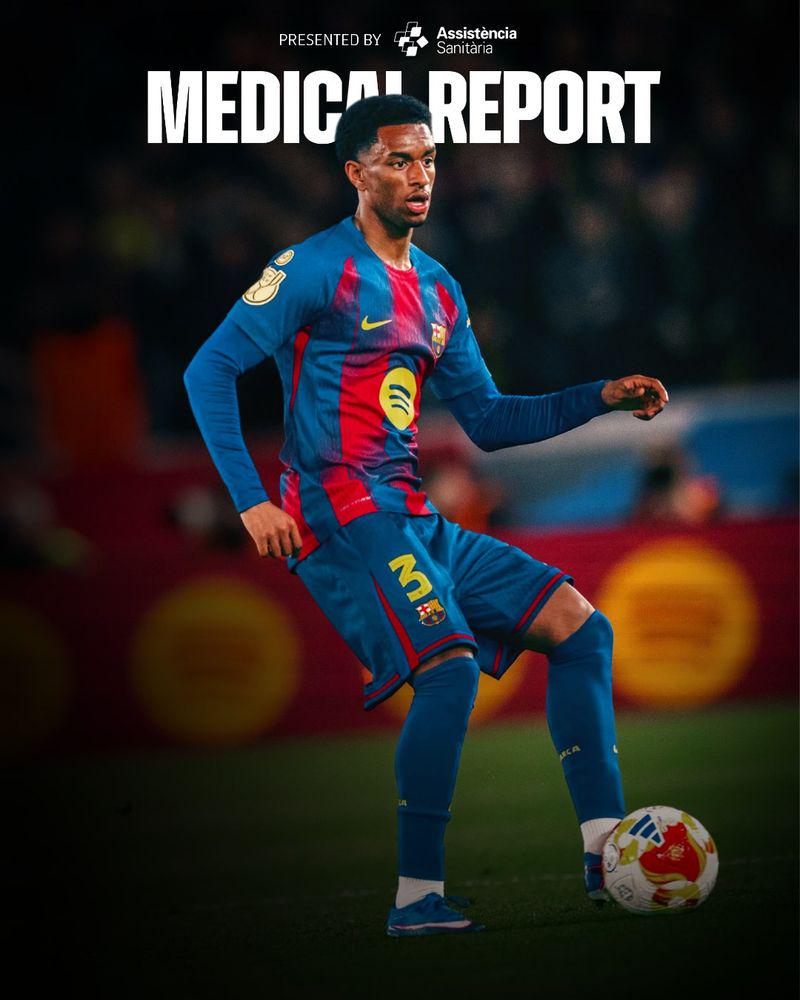 [Official Medical News] Alejandro Balde has suffered a distal hamstring(biceps femoris) injury in his left thigh. Examinations indicate that the recovery process will take approximately 4 weeks.
