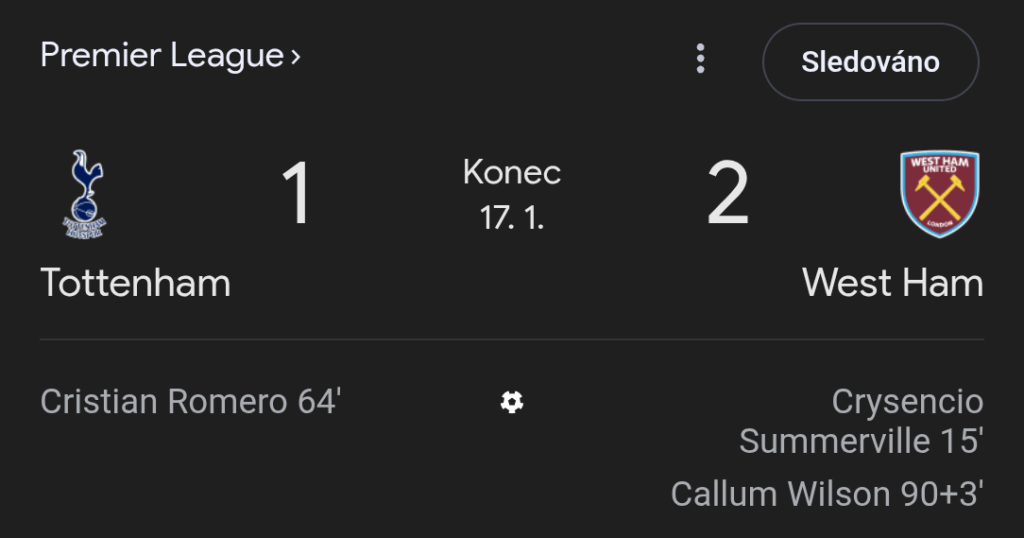 We didnt even know, how important was that Wilson's last minute goal.