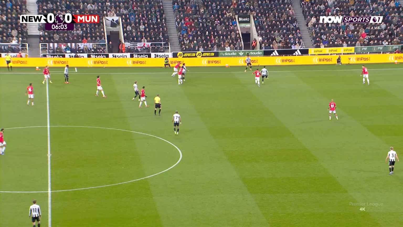 Chances against Newcastle United