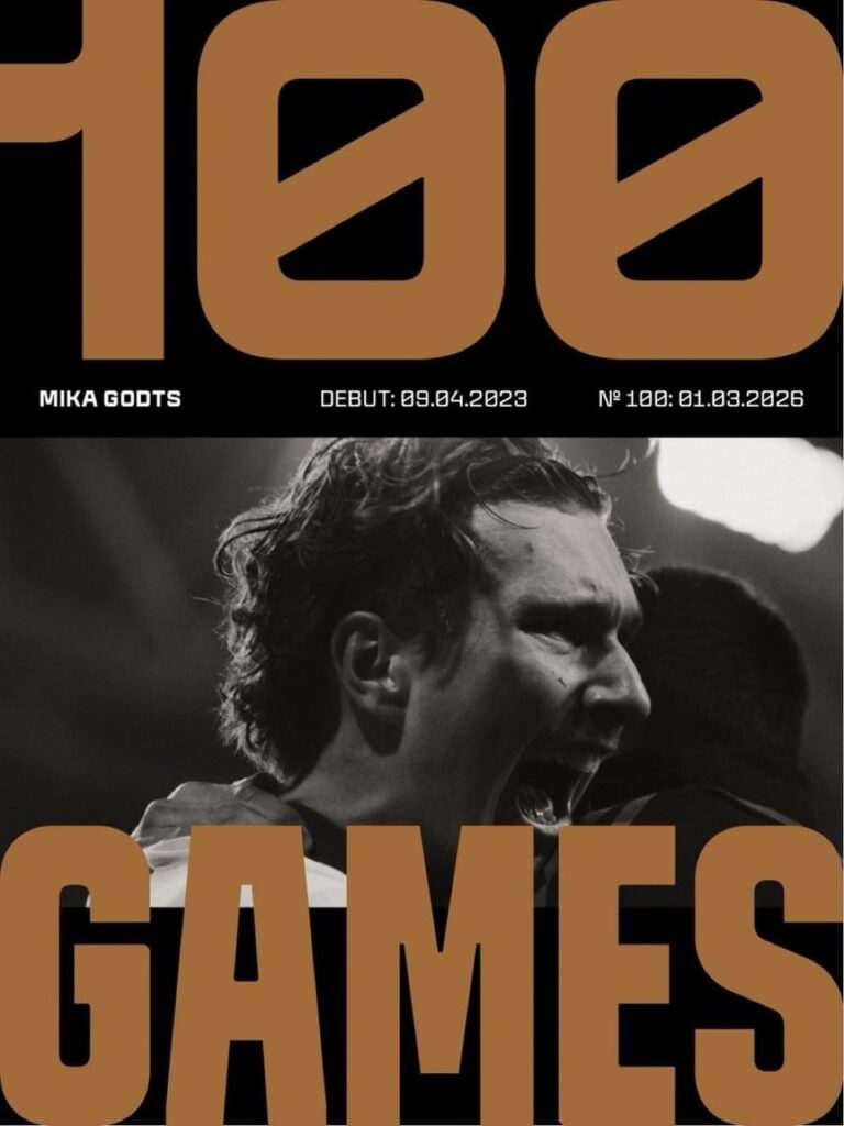 Both Mika Godts and Josip Šutalo have entered the Club of 100 with today’s match