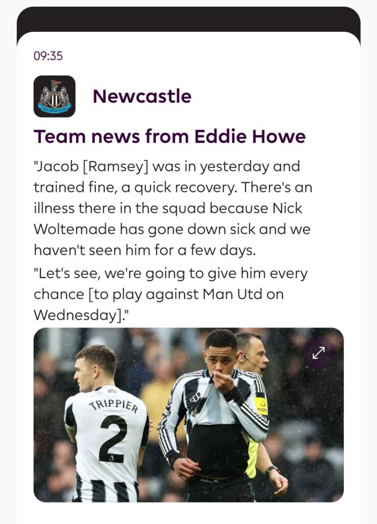 Woltemade out with sick bug