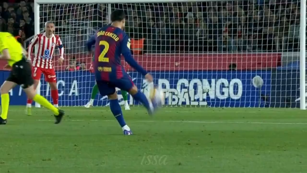 João Cancelo vs Atleti in the 2nd leg of CDR SF . One of his best performances in his Barcelona career.