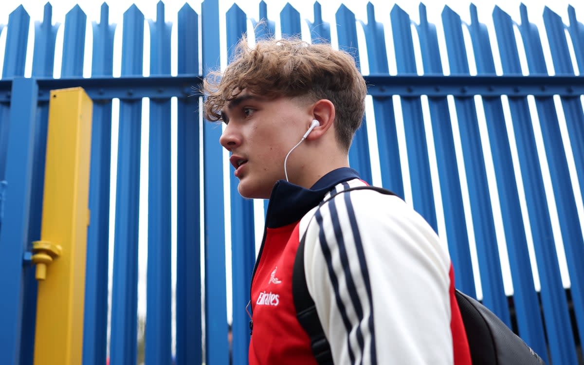 New kid in town: Dowman arrives for the FA Cup tie against Mansfield (Getty Images)