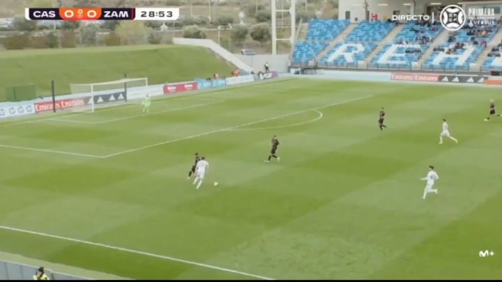 Real Madrid Castilla [1]-0 Zamora CF - César Palacios penalty 35'