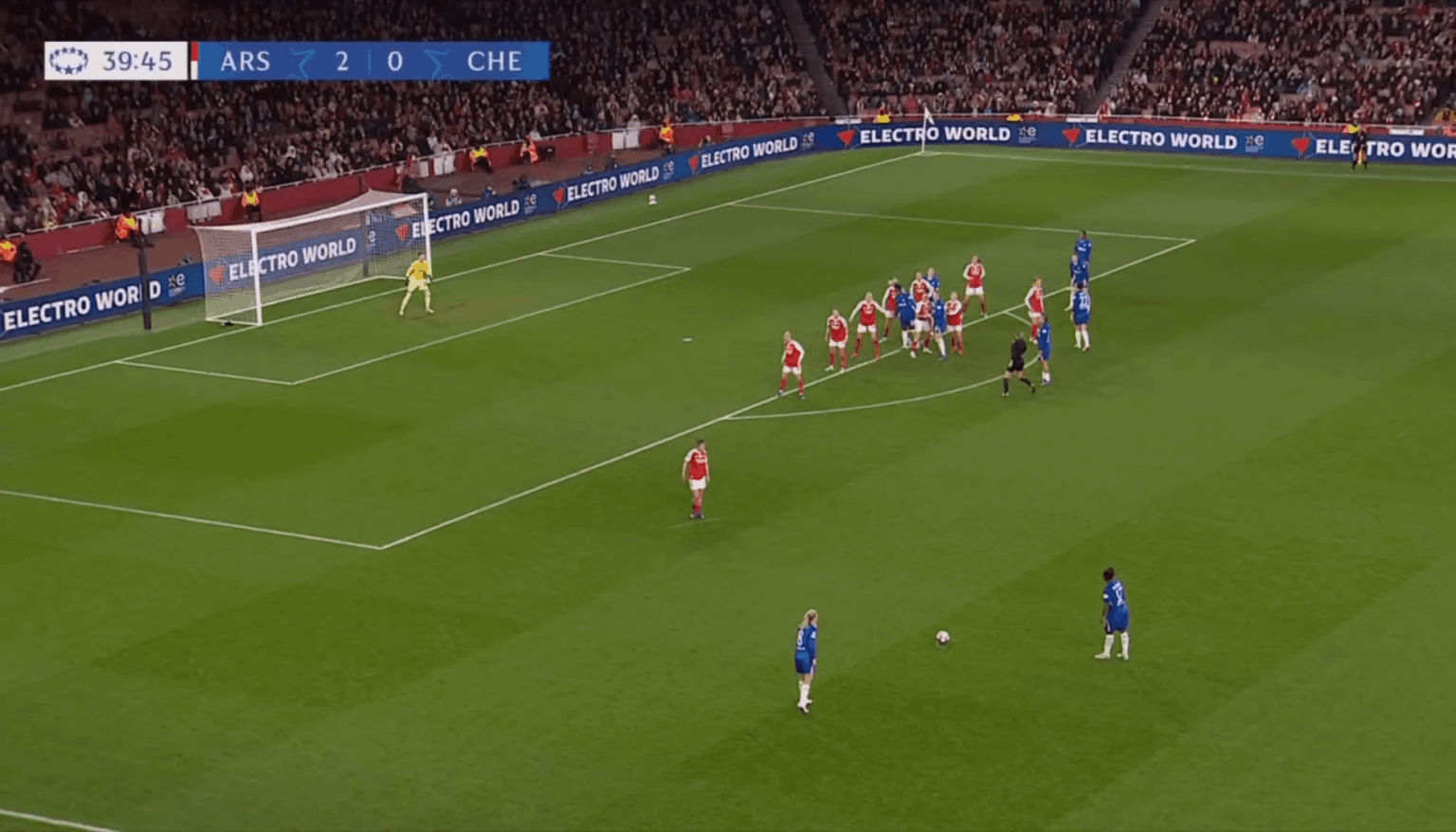 Arsenal W 2-0 Chelsea W | disallowed Chelsea goal 40'