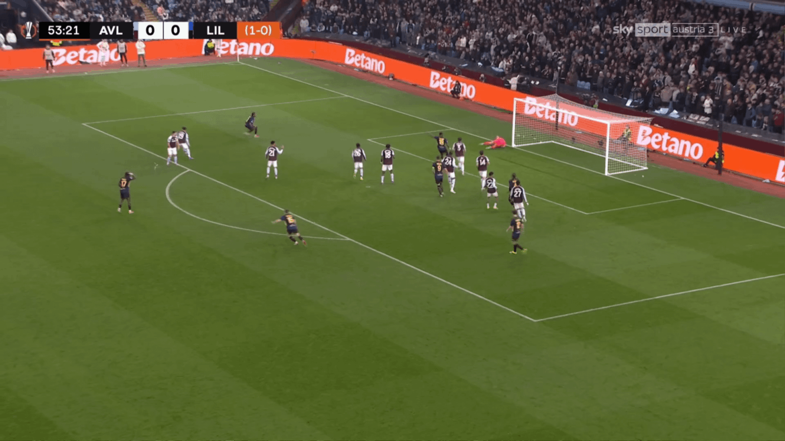 Aston Villa [1]-0 Lille - John McGinn 54'