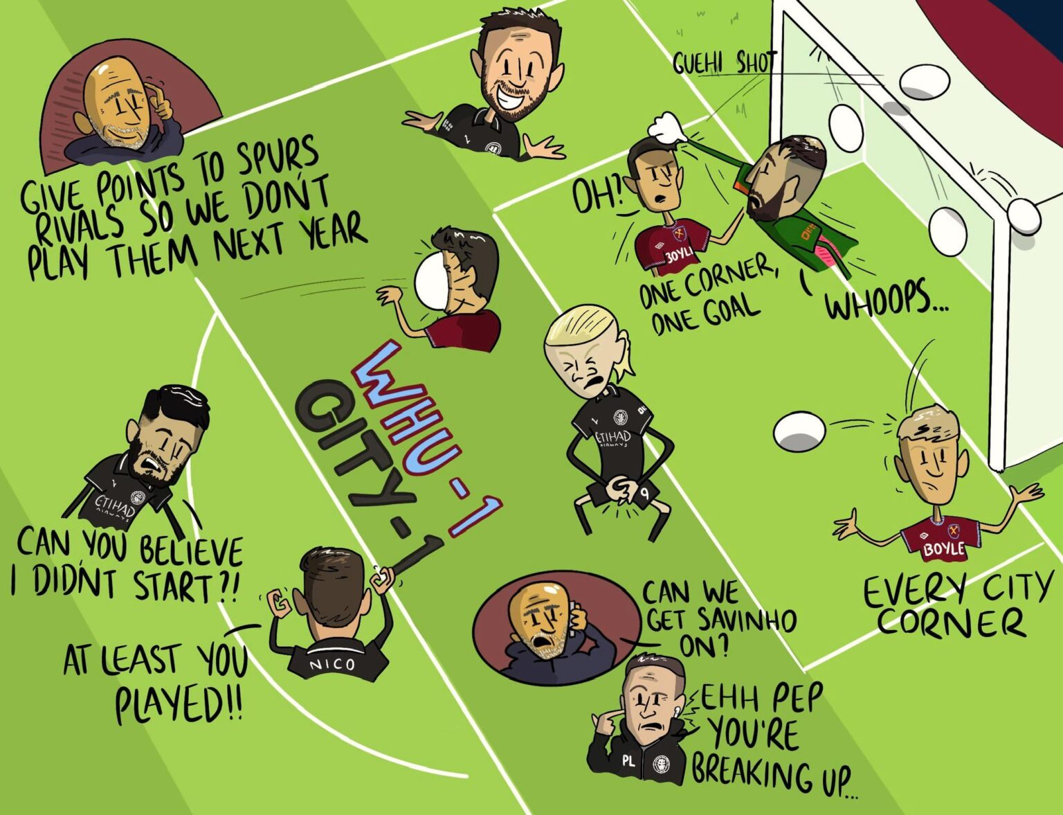 West Ham vs City - Cartoon Edition 📞