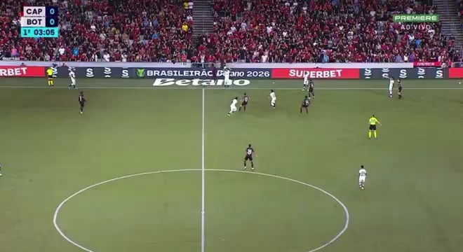 Gol do Athletico Paranaense contra o Botafogo