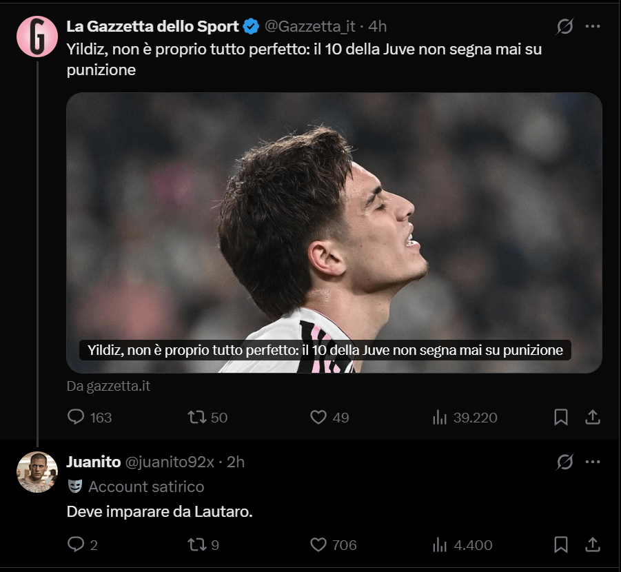 GdS trying to stir shit the day after their favourite team lost yet another big match.