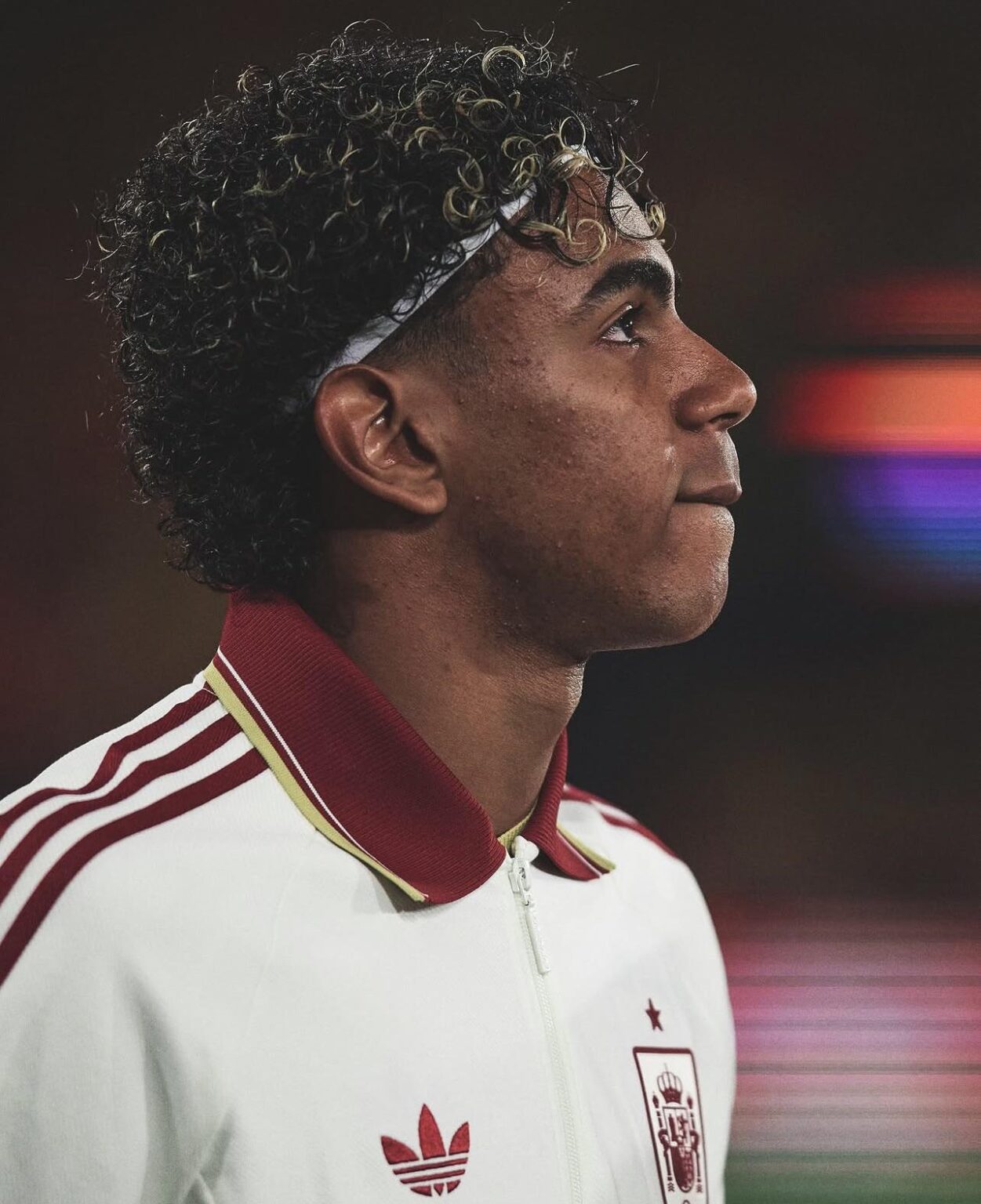 He looks clean with this headbeand and new hairstyle