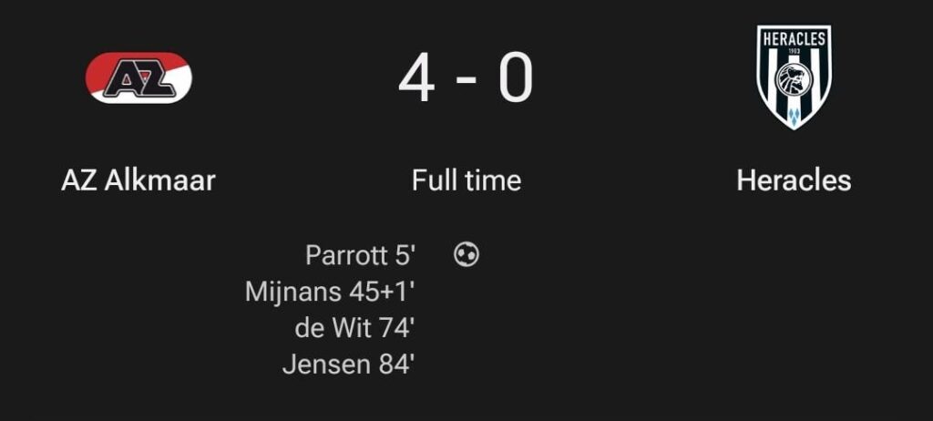 AZ walst met 4-0 over Heracles heen en gaat met goed gevoel naar Praag