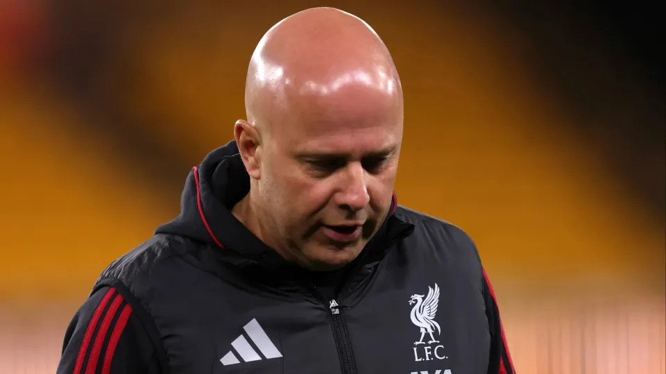 Arne Slot manager / head coach of Liverpool ahead of during the Premier League match between Wolverhampton Wanderers and Liverpool