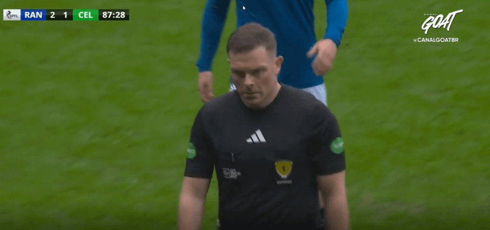 Never seen a referee look so depressed at having to go over to the monitor.
