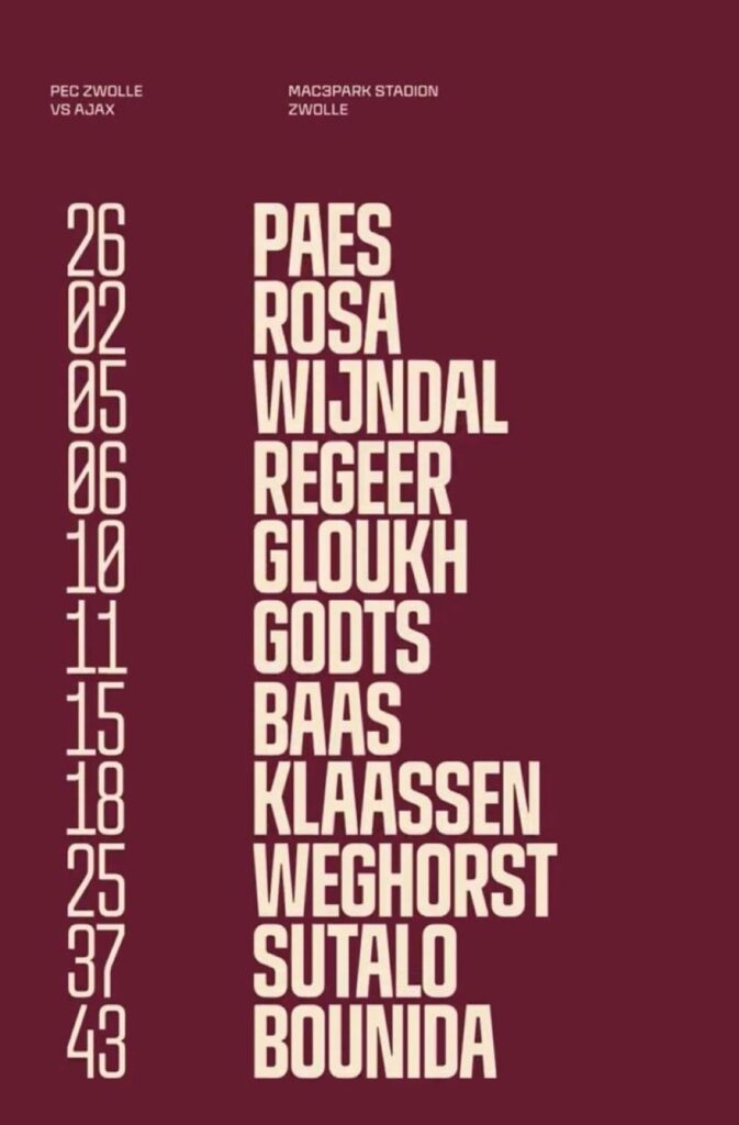 Match thread: PEC Zwolle - Ajax