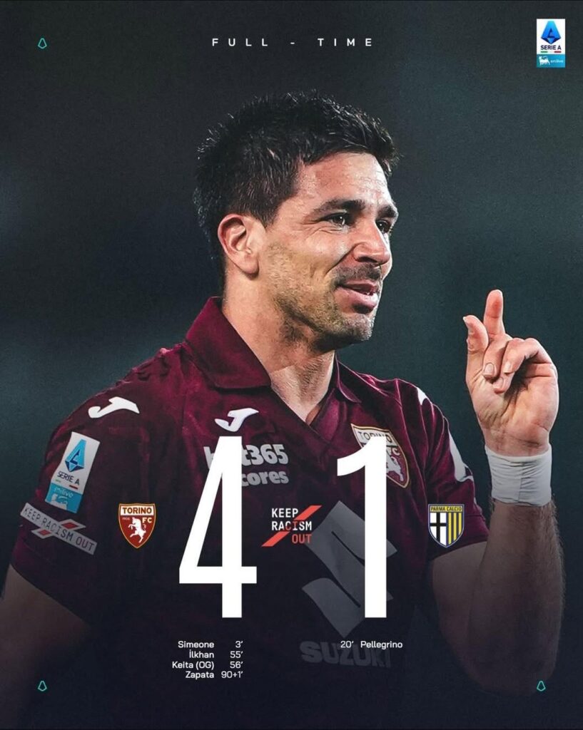 Post match thread: Torino 4-1 Parma