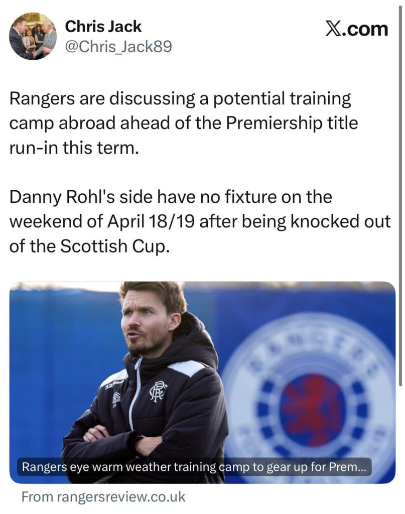 Dread it. Run from it. Rangers are considering a warm weather break