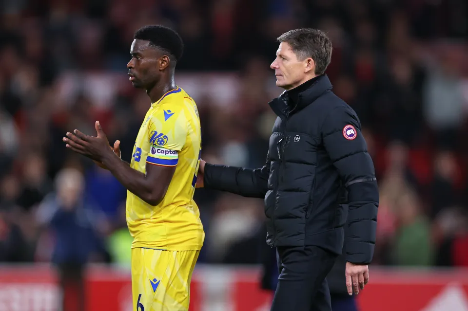 Marc Guehi and Oliver Glasner.