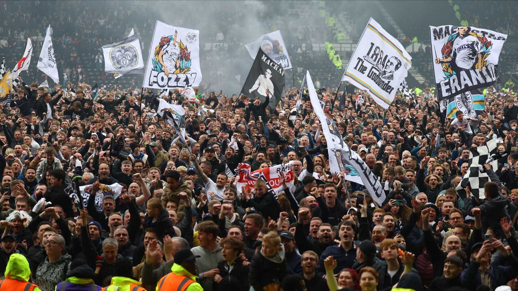 Derby County supporters at Pride Park