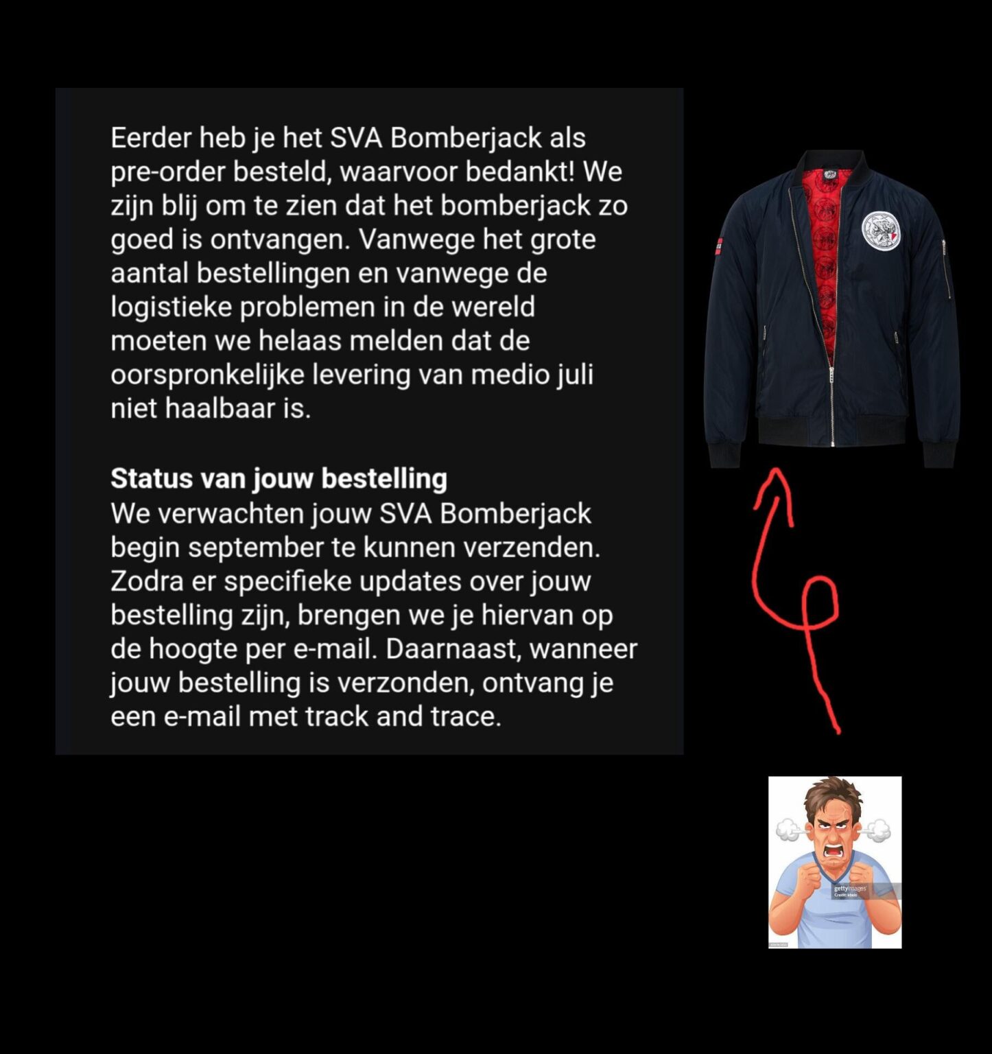 Information about the SVA Bomberjack; It will arrive in september.