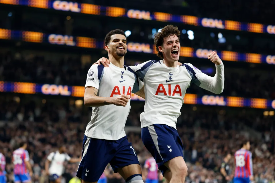 Dominic Solanke celebrates goal against Crystal Palace