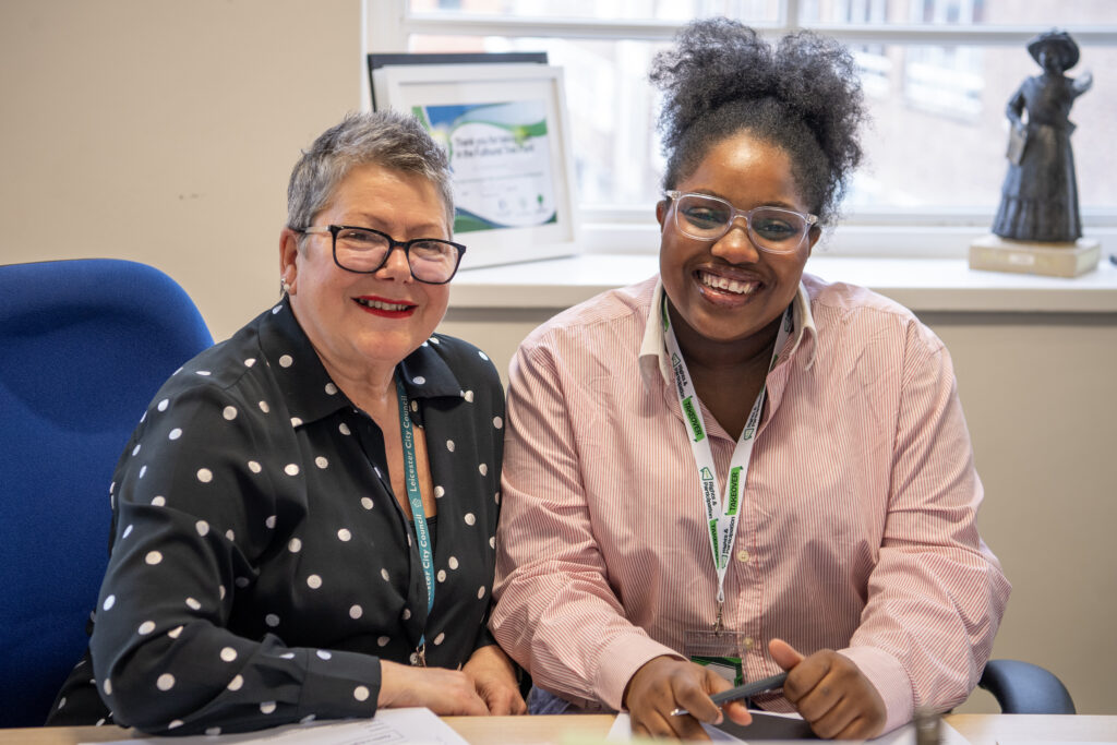Picture caption: l-r Cllr Elaine Pantling with Daniella Olugbenga who worked with her for Takeover Day