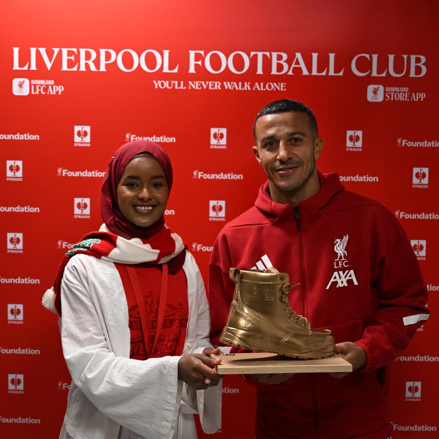 Your STRAUSS Player of the Match on his Anfield return for LFC Legends... Thiago Alcantara 👏 @StraussWorkwear 🏆
