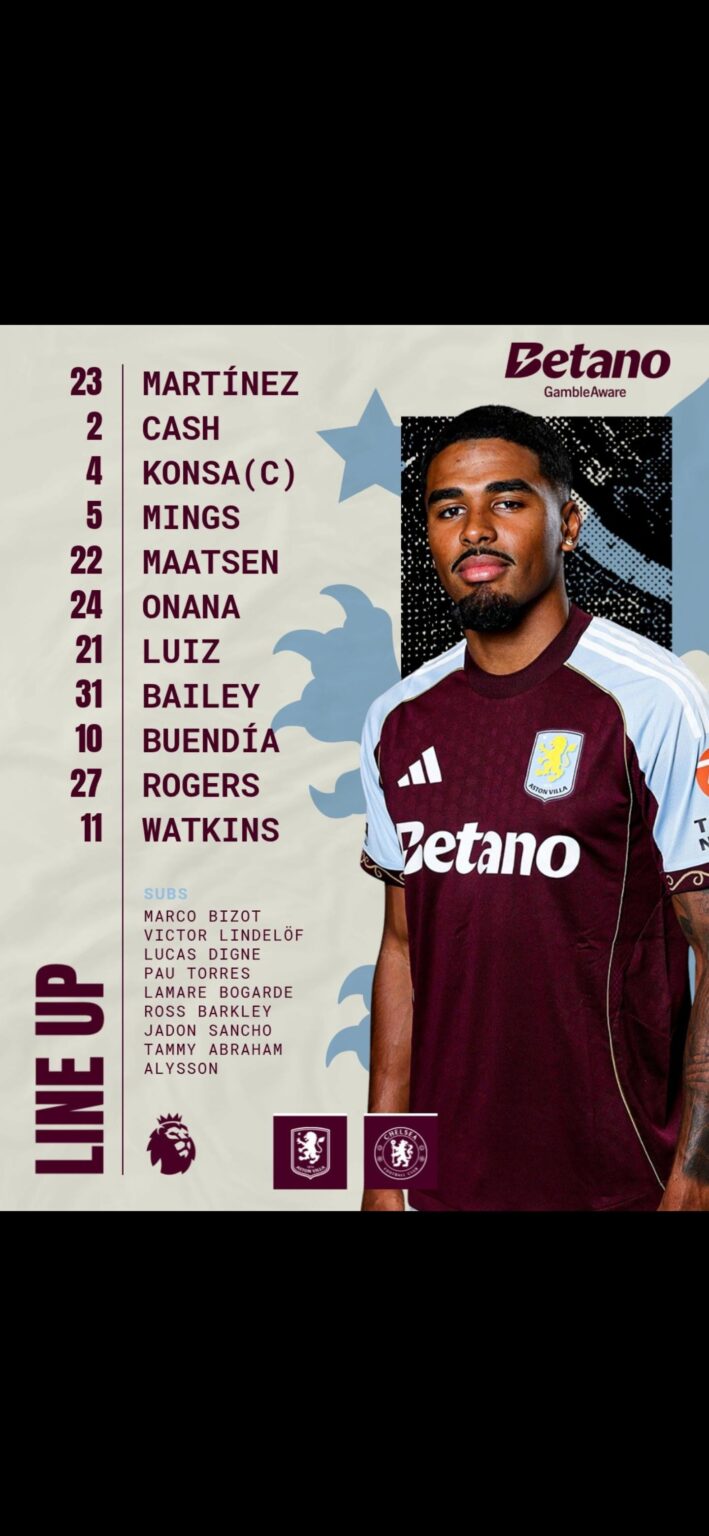 Starting XI vs Chelsea. If it ain't broke, don't fix it.