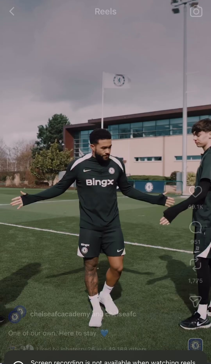 Reece James with the Chelsea Academy