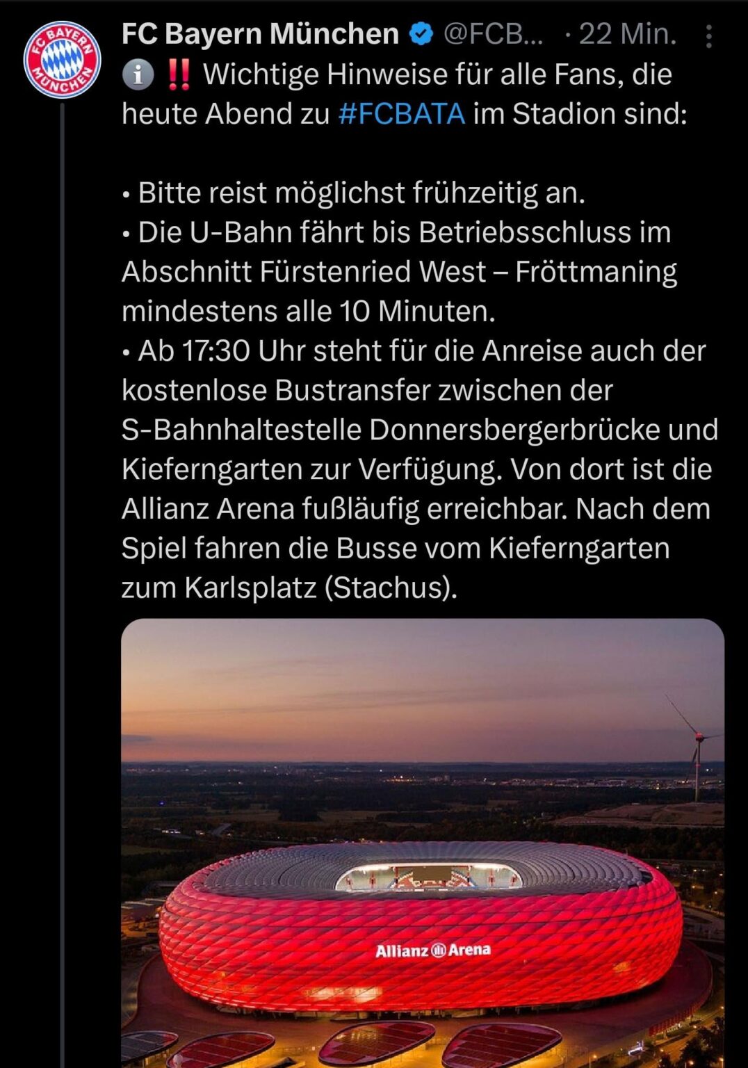 [Official] Important notes for fans attenting today's match (Link in comments)