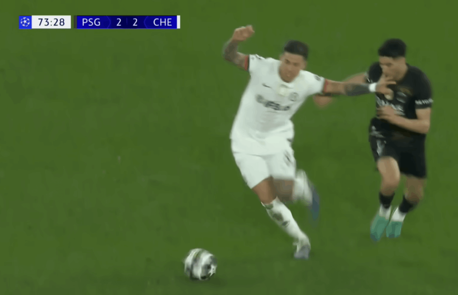 Cucurella woul've been rolling on the floor for 3 minutes after this contact. Fingers in mouth. Props to Hakimi for playing honorably.