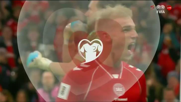 Cavalgada do Froholdt para o 3º golo da Dinamarca