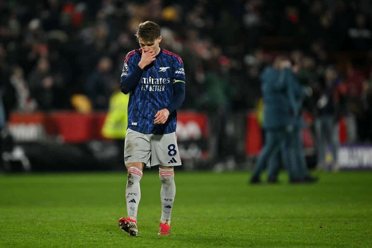 Arsenal captain Martin Odegaard has struggled with injuries this season (AFP via Getty Images)