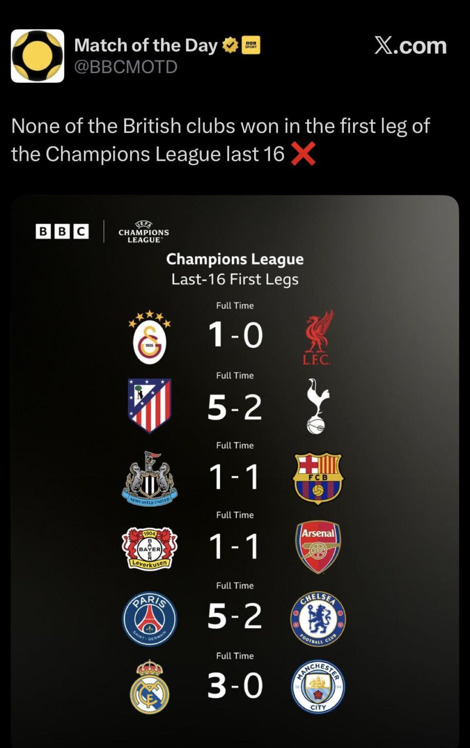 ‘British clubs’ 🤨