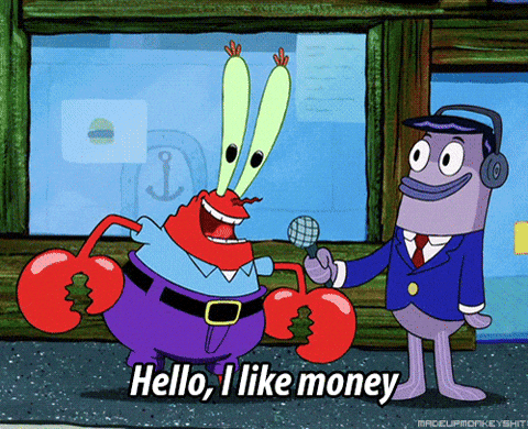 Spongebob Squarepants Money GIF - Find & Share on GIPHY