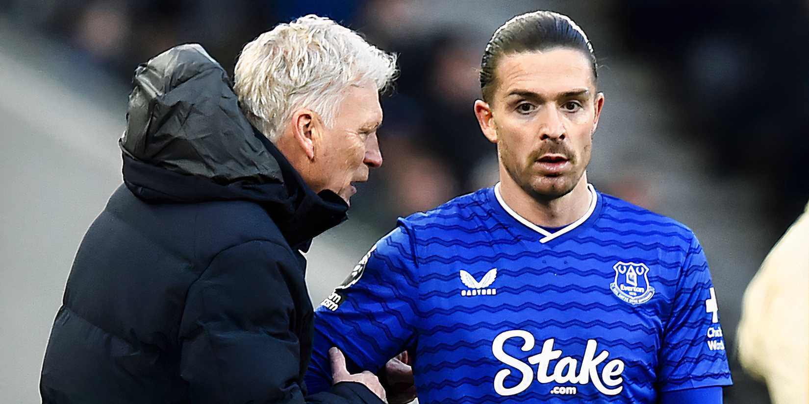 Jack Grealish and Everton manager David Moyes