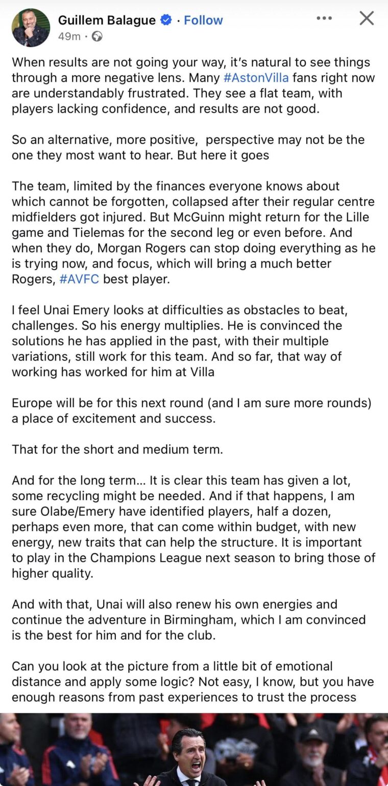 Words from Guillem Balague