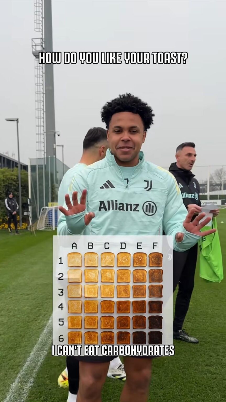 Mckennie can't eat carbonhydrates