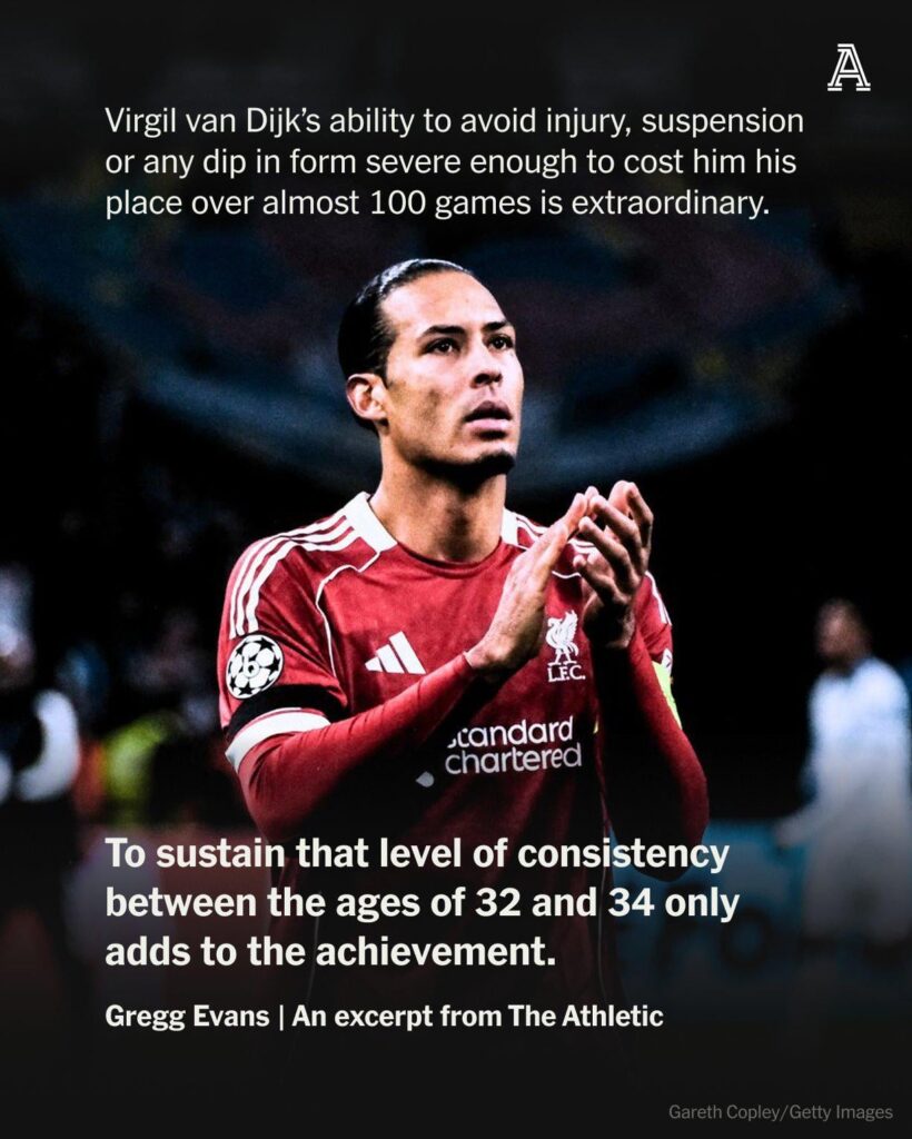 Virgil van Dijk is just one game away from another incredible milestone. In mid-March, Virgil will mark two-and-a-half years without an injury, ban or international absence to rule him out for Liverpool,if he's involved against Wolves on Tuesday.He will have been available for 99 of the last 100 PL.