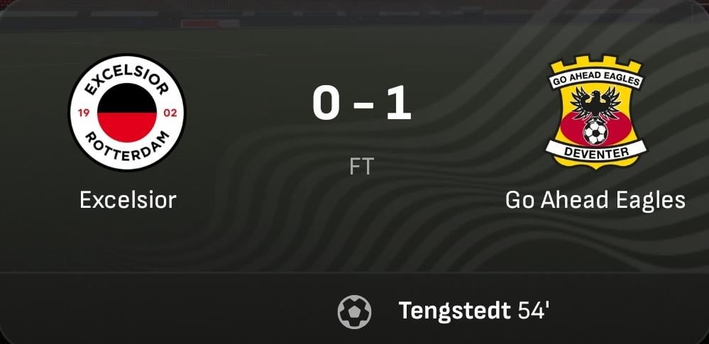 Go Ahead wint voor tweede keer op rij met krappe zege op Excelsior