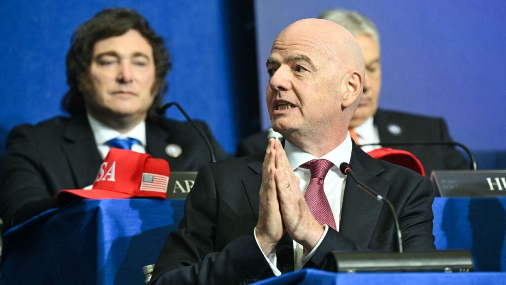 UEFA boss Gianni Infantino calls for red cards for players covering mouths
