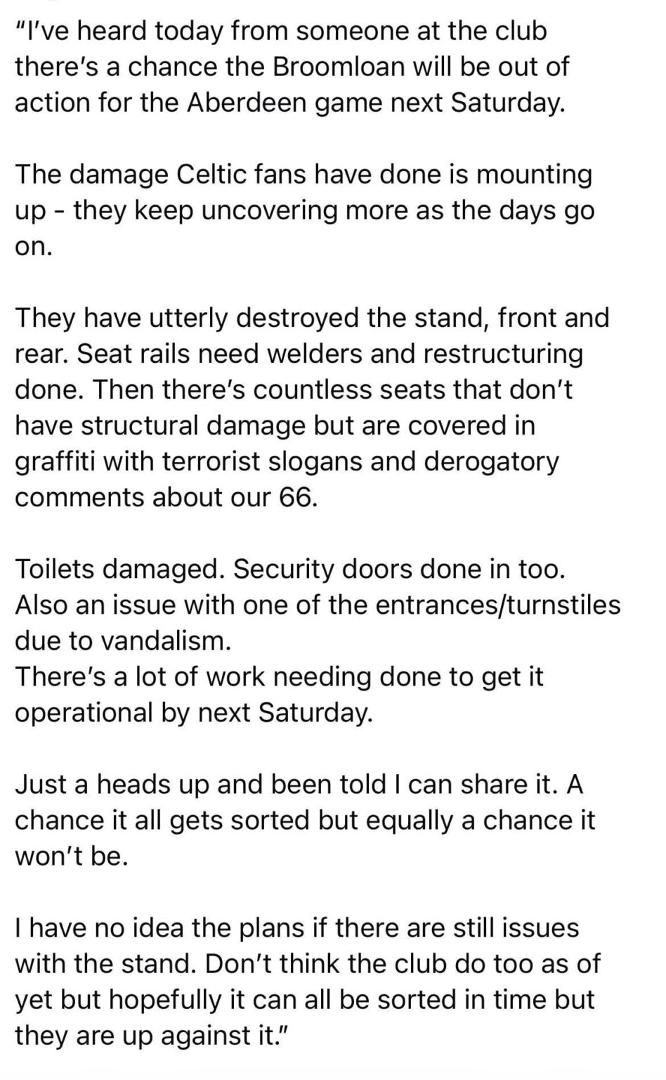 I don’t even know what to say that hasn’t been said already. This as by far crossed the line. Credit: Rangers ‘Til I Die Facebook page.